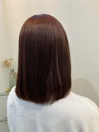 カラー ブリーチしない暖色 カラー🥀杉 優菜のヘアスタイル