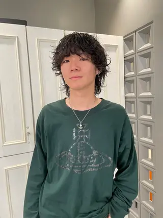 ショート パーマ メンズ メンズパーマモデル 募集　サトチハルのヘアスタイル