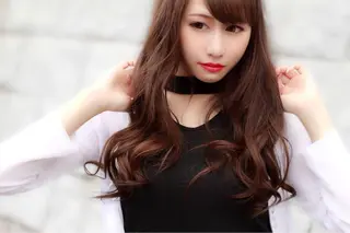 ロング カラー れん/ハイトーン /エクステ/韓国風のヘアスタイル