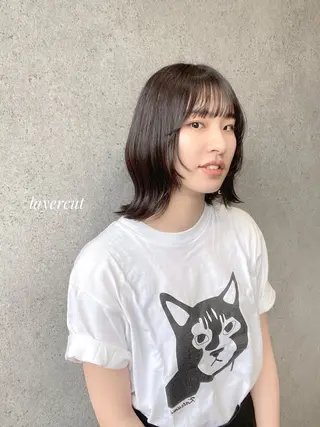 ミディアム カラー clomus所属・YUKA艶髪 🌸寛ぎ部屋のヘアスタイル