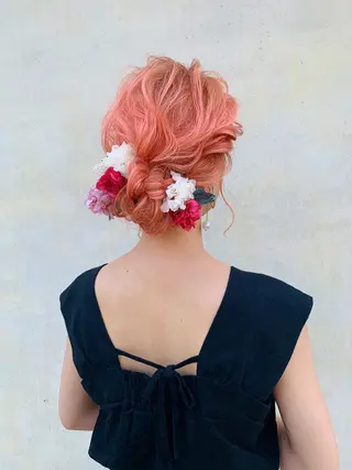 セミロング カラー ヘアアレンジ 森 早希絵のヘアスタイル