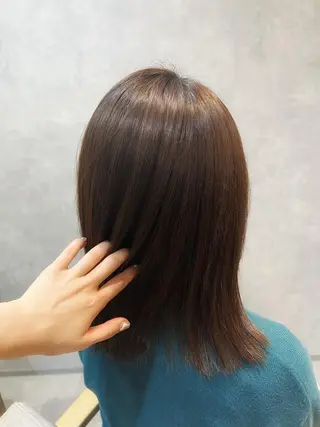 ミディアム カラー 中村 ひなたのヘアスタイル
