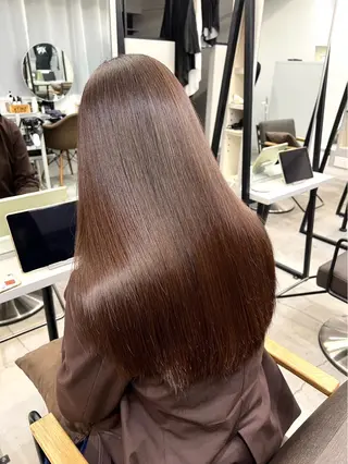 セミロング 韓国×艶ハイトーンが ✨絶対可愛い✨七夏海のヘアスタイル