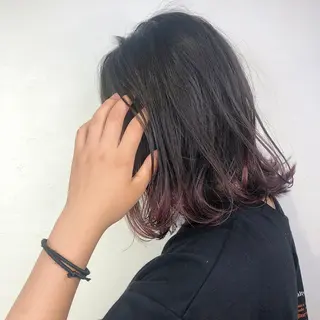 カラー ミディアム _WHITE 天王寺のヘアスタイル