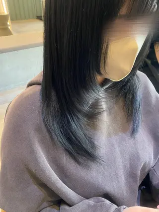 セミロング カラー 髪質改善＆トリートメント over hair所沢店所属・韓国風/レイヤー/ 𝑵𝒂𝒏𝒂🩶のヘアスタイル