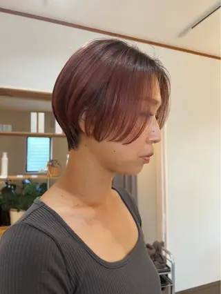 ショート カラー ✂︎cadre✂︎ 🪶かまだれいし🪶のヘアスタイル