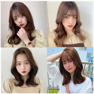 ミディアム AINANLY 明治神宮前店所属・似合わせレイヤー モテカラー🤍三科のヘアスタイル