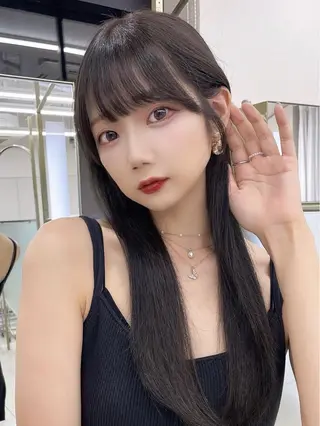 セミロング カラー COA GINZA 空也/前髪/顔まわりのヘアスタイル