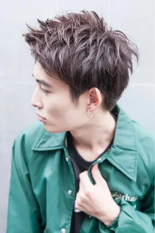 ショート カラー パーマ メンズ GRAND OMOTESANDOのヘアスタイル