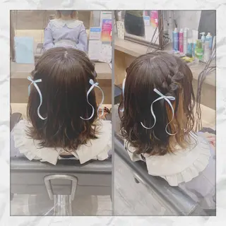 ミディアム ヘアアレンジ ヘアセット/着付け 𓇼 松本 夏美𓇼のヘアスタイル