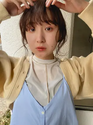 ミディアム カラー ヘアアレンジ イチカワ ミオ/ minim hairのヘアスタイル