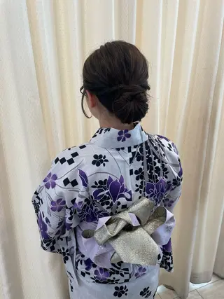 ヘアアレンジ 🍪ヨシイハルネ🍪 ラベンダーカラーのヘアスタイル