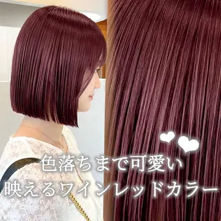 カラー ボブ/縮毛矯正/レイ ヤー♡Natsukiのヘアスタイル