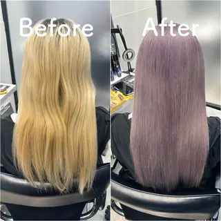 ロング カラー 艶髪ハイトーン ちひろ🌙+.°のヘアスタイル