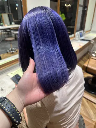 カラー YUI ☪︎/ウルフ レイヤー/艶カラーのヘアスタイル