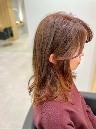 ミディアム カラー ヘアアレンジ 中西 将🌈"たすく"のヘアスタイル
