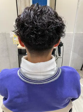 パーマ メンズ 長津 健一郎のヘアスタイル