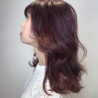 ロング カラー AUBE shinjuku所属・ア イカのヘアスタイル
