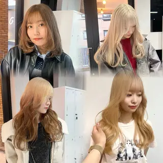 ロング カラー 🎀ダブルカラー/ ピンク×ガーリー🎀のヘアスタイル