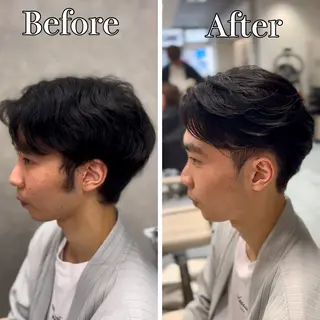ショート パーマ メンズ 🔮メンズ縮毛矯正 毛流れパーマ💎竹永のヘアスタイル