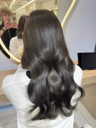 ロング カラー レイヤーカット/ 縮毛矯正/西野和裕のヘアスタイル