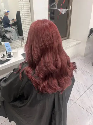 カラー 🍒レイヤーカット/ 暖色カラー🍒のヘアスタイル