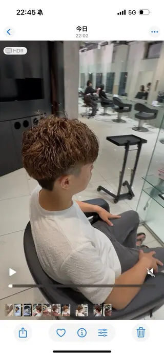 ショート パーマ マメタ ユウトのヘアスタイル