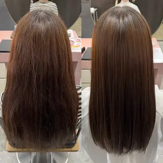 ロング パーマ/オリーブ/ 酸性ストレート/ゆなのヘアスタイル