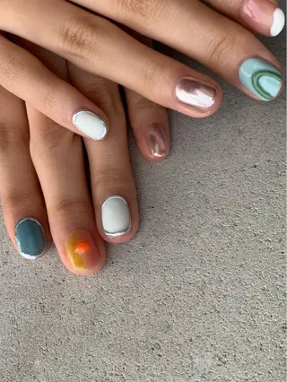 ショート ネイル LUNA Nail salon💕のネイルデザイン