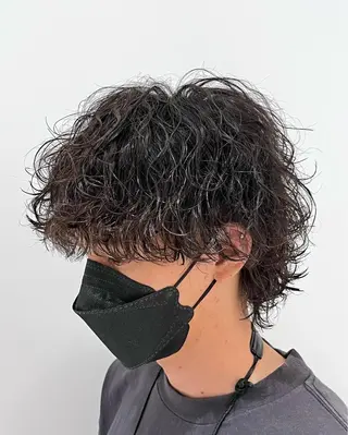 ミディアム パーマ メンズ 瀧野 翔吾【メンズ特化】のヘアスタイル