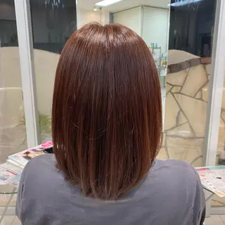 ミディアム JILL    hair所属・maki💖 ボブ/縮毛矯正のヘアスタイル