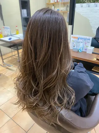 ロング カラー ショートカット パーマ石井のヘアスタイル