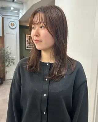 セミロング カラー レイヤーボブ/ 艶カラー/サナ🌼のヘアスタイル