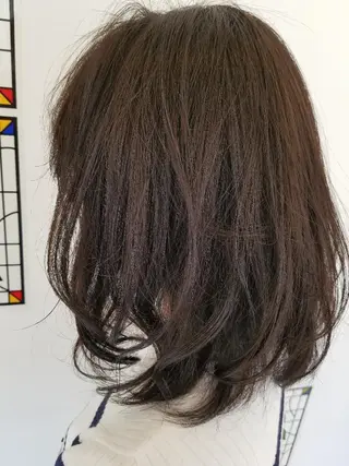 ミディアム カラー 髪質改善/ハイライト 小林秀樹のヘアスタイル
