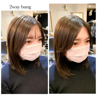 ミディアム ブリーチなしカラー 🌿脇黒丸 彩のヘアスタイル