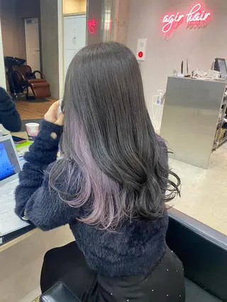 ロング カラー ヘアアレンジ ♡韓国風ヘア 🐈♡MIHOのヘアスタイル