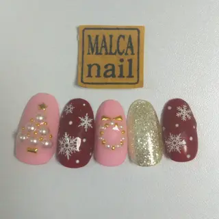 キッズ カラー パーマ ミディアム ヘアアレンジ ネイル マツエク・マツパ MALCAnail(マルカネイル)所属・荒木 莉奈のネイルデザイン