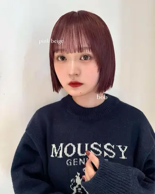 ショート カラー yuuka/ボブ/ダ ブルカラー/髪質改善のヘアスタイル