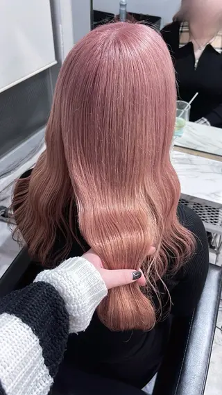 セミロング カラー 🎀透明感ブリーチ カラー🎀ミズキのヘアスタイル