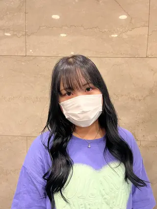 カラー えんぐちとも／透明感 カラー／博多ボブのヘアスタイル