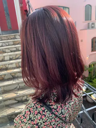 ミディアム カラー 平 ちひろのヘアスタイル