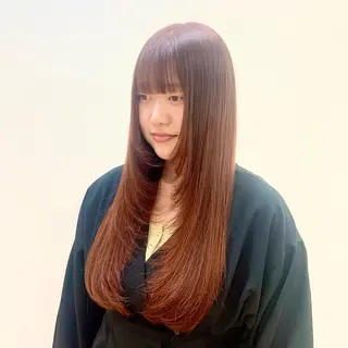ロング カラー ヘアアレンジ キヨミ 韓国レイヤーカットのヘアスタイル