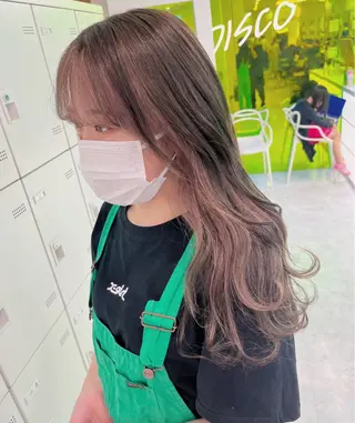 カラー 似合わせ💗透け感 💗うる艶カラー💗のヘアスタイル