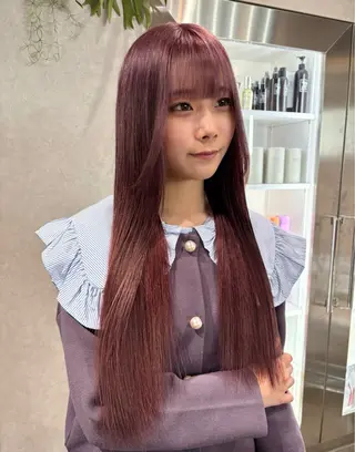 ロング カラー 艶ハイトーン/ 輝保🤍✨のヘアスタイル