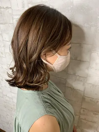 ミディアム カラー 船津武俊 フナツタケトシのヘアスタイル