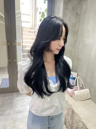 セミロング カラー the path shogo🌻のヘアスタイル