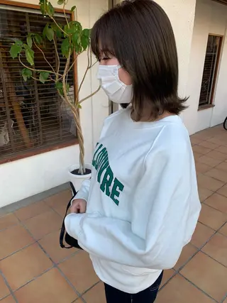 ミディアム カラー ヘアアレンジ 中津/柔らかカラー/ ナガオ　イズミのヘアスタイル