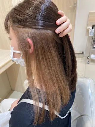 セミロング カラー 髪質改善/茅ヶ崎 マツモト リョウのヘアスタイル