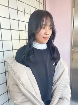 セミロング カラー 心斎橋/ブリーチ minamiのヘアスタイル