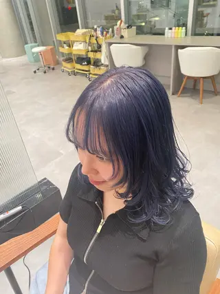 ミディアム カラー パーマ/カラー/鏡島 ミネノリオのヘアスタイル